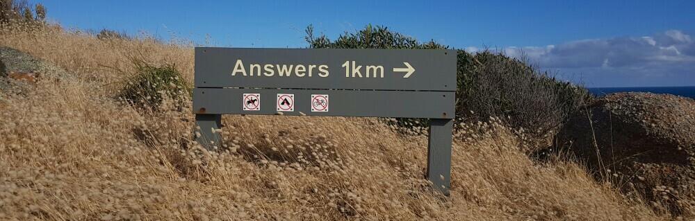 answers road sign